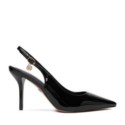 Szpilki Nine West. Czarne szpilki damskie Nine West, bez wzorów, bez obcasa, na szpilce, bez zapięcia. Za 229.99 zł.