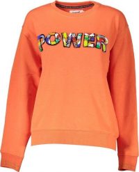Desigual DESIGUAL POMARAŃCZOWA BLUZA DAMSKA BEZ ZAMKA L. Brązowe bluzy damskie Desigual, l, bez wzorów, bez ramiączek, bez kaptura. Za 253.04 zł.