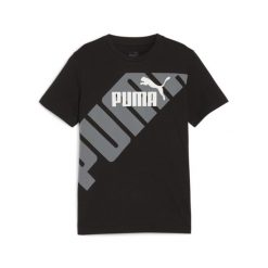 Puma Koszulka Power Graphic 67925401. Czarne bluzki damskie Puma, bez wzorów, sportowe, bez kołnierzyka, bez ramiączek. Za 60.99 zł.