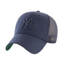 Czapka z daszkiem dla dorosłych MLB New York Yankees Branson Cap. Niebieskie czapki damskie 47 Brand, bez wzorów, z bawełny, sportowe. Za 89.99 zł.