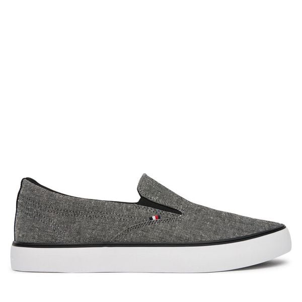 Tenisówki Tommy Hilfiger. Szare trampki męskie Tommy Hilfiger, bez wzorów, bez zapięcia. Za 198.99 zł.