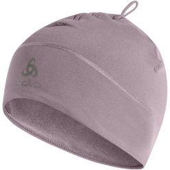 Czapka do biegania dla dorosłych Odlo Hat Polyknit Warm Eco. Fioletowe czapki damskie ODLO, bez wzorów, sportowe. Za 108.75 zł.