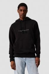 CALVIN KLEIN Czarna męska bluza z haftowanym logo. Czarne bluzy męskie Calvin Klein, l, bez wzorów, z bawełny, bez ramiączek, bez kaptura. W wyprzedaży za 319.99 zł.