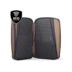 Lifeventure X-Pac Mini VX21 Wodoodporny portfel podróżny RFID 150x110x20 mm. Brązowe portfele męskie Lifeventure, bez wzorów. Za 159.99 zł.