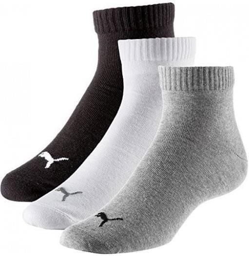 Skarpety unisex Puma QUARTER 3-PACK. Białe skarpetki damskie Puma, bez wzorów, z bawełny. Za 44.99 zł.