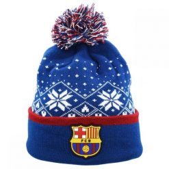 FC Barcelona czapka zimowa FCB Christmas Hat granatowy OSFM. Niebieskie czapki damskie FC BARCELONA, na zimę, bez wzorów, sportowe. Za 89.00 zł.