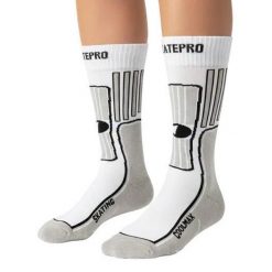 Odzież Skarpety unisex SkatePro Coolmax Inline Skarpety 2-Pak - Biały - 43-45. Biała skarpetki damskie SKATEPRO, bez wzorów. Za 124.99 zł.