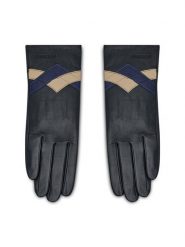 WITTCHEN Rękawiczki Damskie 39-6-645-GC Granatowy. Niebieskie rękawiczki damskie Wittchen, bez wzorów, ze skóry. Za 199.99 zł.