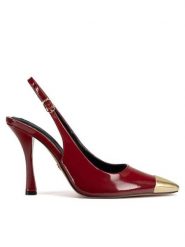 Nine West Szpilki WFA3376-1 Czerwony. Czerwone szpilki damskie Nine West, bez wzorów, ze skóry, bez obcasa, na szpilce, bez zapięcia. Za 199.99 zł.