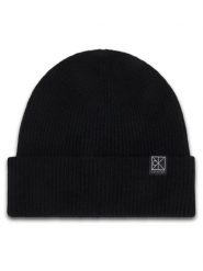 Calvin Klein Czapka LV04F8125G Czarny. Czarne czapki damskie Calvin Klein, na zimę, bez wzorów, z kaszmiru. Za 329.99 zł.