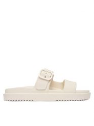 Tommy Hilfiger Klapki FW0FW08953 Biały. Białe klapki damskie Tommy Hilfiger, bez wzorów, z syntetyku, bez obcasa, bez zapięcia. Za 209.99 zł.