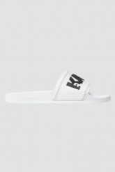 KARL LAGERFELD Białe klapki. Białe klapki męskie KARL LAGERFELD, bez wzorów, bez zapięcia. W wyprzedaży za 236.99 zł.