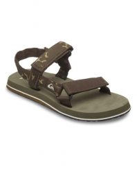 Sandały dla Mężczyzn MONKEY CAGED Szary. Zielone sandały męskie Quiksilver, bez wzorów, z gumy, bez zapięcia. Za 149.99 zł.