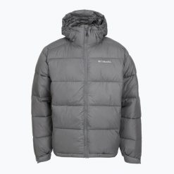 Kurtka ocieplana męska Columbia Pike Lake II Hooded. Szare kurtki męskie Columbia, m, bez wzorów, z puchu, sportowe, bez kaptura. Za 609.99 zł.