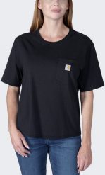 Koszulka Carhartt Lightweight Black. Czarne bluzki damskie Carhartt, bez wzorów, bez kołnierzyka, bez ramiączek. Za 122.43 zł.