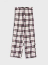 Spodnie od piżamy w kratę - różowy. Czerwone piżamy damskie Sinsay, bez wzorów, bez ramiączek. Za 25.99 zł.