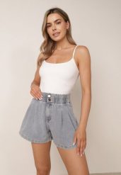 Niebieskie Bawełniane Szorty Casual Jeansowe o Luźnym Kroju Feanyre. Niebieskie szorty damskie Born2be, bez wzorów, z bawełny, casualowe, plus size. Za 119.99 zł.