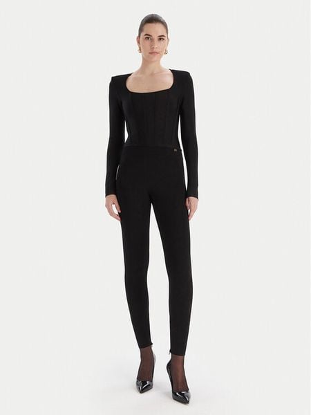 Marciano Guess Kombinezon 5BGD15 5036Z Czarny Slim Fit. Czarne sukienki damskie Marciano Guess, z aplikacjami, z syntetyku, bez kołnierzyka, bez ramiączek. Za 1,149.00 zł.