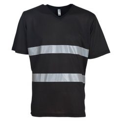 Koszulka Bezpieczeństwa Unisex Dla Dorosłych Z Dekoltem W Szpic. Brązowe bluzki damskie YOKO, xl, bez wzorów, sportowe, bez kołnierzyka, bez ramiączek. Za 117.99 zł.