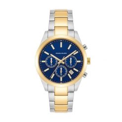 Spears & Walker Zegarek na reke ze stali nierdzewnej w kolorze srebrno/zlotym Zegarki 1 ct Męskie. Szare, analogowe zegarki męskie Spears & Walker, z aplikacjami, z koronki, srebrne. Za 429.99 zł.