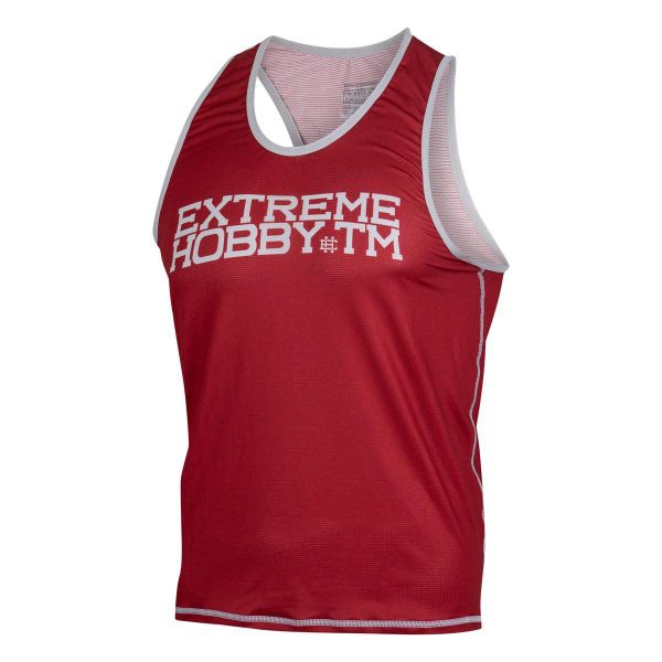 Koszulka sportowa bez rękawów męska Tank top EXTREME HOBBY TRACE. Czerwone koszulki sportowe męskie EXTREME HOBBY, m, bez wzorów, z elastanu, bez ramiączek, na fitness i siłownię. Za 139.00 zł.
