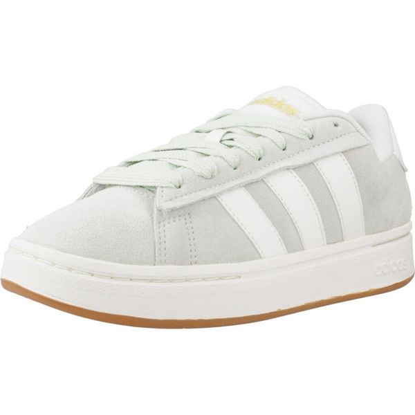 Buty ADIDAS GRAND COURT ALPHA 0 Zielony. Zielone obuwie trekkingowe damskie Adidas, z tkaniny, bez zapięcia. W wyprzedaży za 357.20 zł.