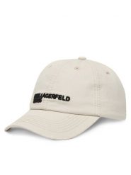 Karl Lagerfeld Jeans Czapka z daszkiem B2W33072 Kremowy. Białe czapki damskie Karl Lagerfeld Jeans, bez wzorów, z bawełny. Za 239.99 zł.