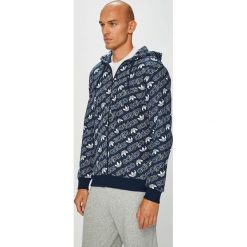 Adidas Originals - Bluza. Niebieskie bluzy męskie adidas Originals, m, bez wzorów, z bawełny, bez ramiączek, z kapturem. W wyprzedaży za 199.90 zł.