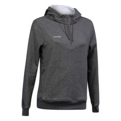 Bluza do hokeja na trawie FH500 damska. Szare bluzy damskie KOROK, m, bez wzorów, z bawełny, sportowe, bez ramiączek, bez kaptura. Za 179.99 zł.