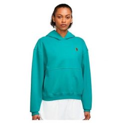 Damska bluza Nike W NKCT DF FLC HERITAGE HOODIE DC3580-392. Zielone bluzy damskie Nike, xs, bez wzorów, z bawełny, sportowe, bez ramiączek, bez kaptura. Za 274.02 zł.