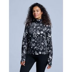 Bluza narciarska - Damska - Cabin Life - Czarny wielokolorowy. Czarne bielizna sportowa damska POEDERBAAS, xs, bez wzorów, z elastanu. Za 264.52 zł.