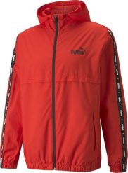 Kurtka męska Puma ESS+TAPE Windbreaker czerwona r. XL. Czerwone kurtki męskie Puma, m, bez wzorów, bez kaptura. Za 200.88 zł.