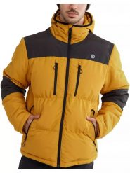 Kurtka męska Fundango Navarro Padded. Żółte kurtki męskie FUNDANGO, m, bez wzorów, z materiału, bez kaptura. Za 399.90 zł.