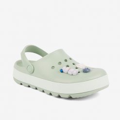 Klapki damskie Coqui. Zielone klapki damskie Coqui, bez wzorów, bez obcasa, bez zapięcia. Za 148.99 zł.