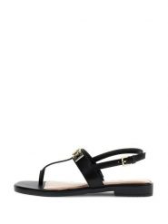 Guess Sandały 181341 Czarny. Czarne sandały damskie Guess, z aplikacjami, bez obcasa, na słupku, bez zapięcia. Za 519.99 zł.