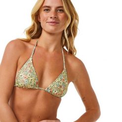 Góra od stroju kąpielowego Rip Curl Sea Of Dreams Sliding Tri. Zielone bikini RIPCURL, xs, bez wzorów. Za 119.99 zł.
