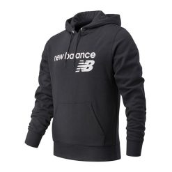 Bluza męska New Balance MT03910BK – czarna. Czarne bluzy sportowe męskie New Balance, m, bez wzorów, z bawełny, z kapturem. Za 99.99 zł.