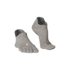 Skarpety do jogi. Niebieskie skarpetki damskie DOMYOS, bez wzorów, z bawełny. Za 29.99 zł.