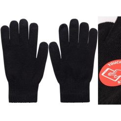 Cienkie rękawiczki Touch Screen Martes Safby. Czarne rękawiczki damskie MARTES, na jesień, bez wzorów, z dzianiny. Za 15.99 zł.