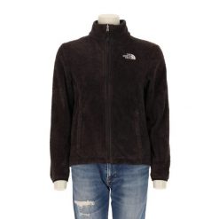 Damska czarna polarowa kurtka Osito TNF. Czarne kurtki sportowe damskie The North Face, l, bez wzorów, z materiału, bez ramiączek, bez kaptura, trekkingowe. Za 212.96 zł.