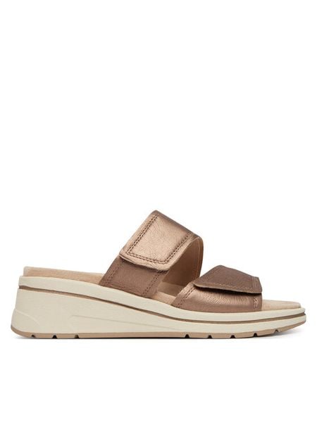 Caprice Klapki 9-27207-46 Brązowy. Brązowe klapki damskie Caprice, bez wzorów, bez obcasa, bez zapięcia. Za 299.99 zł.