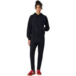 Bluza Z Kapturem Z Haftowanym Logo Dla Kobiet. Czarne bluzy damskie Champion, l, bez wzorów, z bawełny, klasyczne, bez ramiączek, z kapturem. Za 356.99 zł.