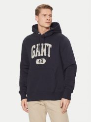 Gant Bluza 49 Arch Graphic 2044009 Granatowy Regular Fit. Niebieskie bluzy męskie GANT, m, bez wzorów, z bawełny, bez ramiączek, bez kaptura. Za 289.99 zł.