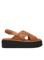 Liu Jo Sandały Bessie 02 SA6161 P0102 Brązowy. Brązowe sandały damskie Liu Jo, bez wzorów, ze skóry, bez obcasa, na koturnie, bez zapięcia. Za 559.99 zł.