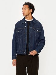 Schott NYC Kurtka jeansowa TRUCKS Granatowy Regular Fit. Niebieskie kurtki męskie Schott NYC, m, bez wzorów, z bawełny, bez kaptura. Za 309.99 zł.