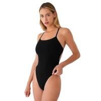 Turbo Sirene Comfort Swimsuit – Czarny – Rozmiar 44. Czarne stroje kąpielowe damskie TURBO, bez wzorów, z materiału. Za 196.66 zł.