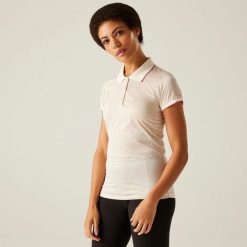 Damska koszulka turystyczna polo Remex II. Białe bluzki damskie Regatta, bez wzorów, z materiału, bez kołnierzyka, bez ramiączek. Za 161.00 zł.