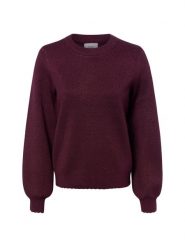 Nümph Sweter z dzianiny - Nubir Solid Kobiety lila, XL. Swetry nierozpinane damskie Nümph, xl, z aplikacjami, z dzianiny, bez kołnierzyka, bez ramiączek. Za 349.95 zł.