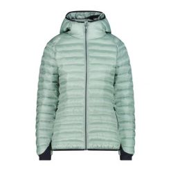 Kurtka ocieplana damska CMP 35Z2756 Fix Hood. Zielone kurtki sportowe damskie CMP, s, bez wzorów, z materiału, bez ramiączek, z kapturem, narciarskie. Za 409.99 zł.