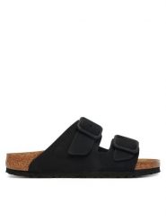 Birkenstock Klapki Arizona Wire Buckle 1031771 Czarny. Czarne klapki damskie Birkenstock, bez wzorów, z nubiku, bez obcasa, bez zapięcia. Za 629.99 zł.